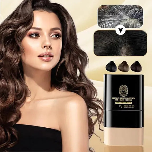 Instant Hair Dye Stick with Built-in Comb, Gray Hair Dye, 2-in-1 Touch-Up Comb(DM @Zora&Zinc for other shades)